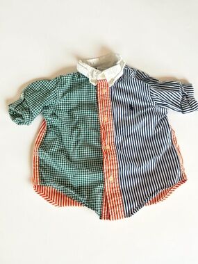 Ralph Lauren Patchwork Button Shirt 18 Months Cotton